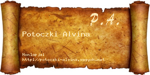 Potoczki Alvina névjegykártya